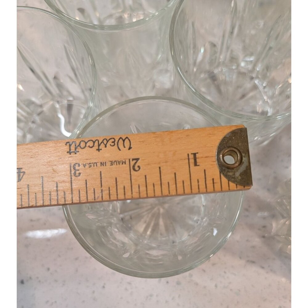Clear Glass Ice Bucket Set 6 Glasses Italy-Made Tongs - Picture 12 of 16